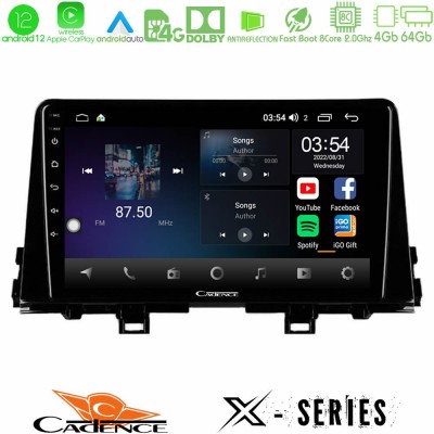 Cadence X Series Kia Picanto 2017-2021 8Core Android12 4+64GB Navigation Multimedia Tablet 9