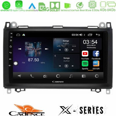 Cadence X Series Mercedes A/B/Vito/Sprinter Class 8core Android12 4+64GB Navigation Multimedia 9