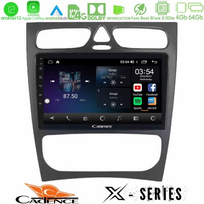 Cadence X Series Mercedes C Class (W203) 8core Android12 4+64GB Navigation Multimedia Tablet 9