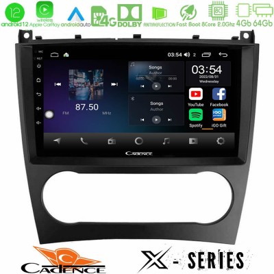 Cadence X Series Mercedes W203 Facelift 8core Android12 4+64GB Navigation Multimedia Tablet 9