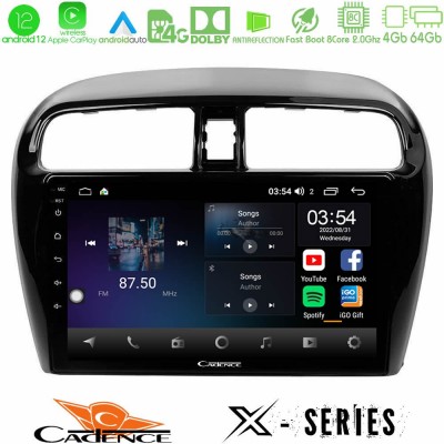 Cadence X Series Mitsubishi Space Star 2013-2016 8core Android12 4+64GB Navigation Multimedia Tablet 9