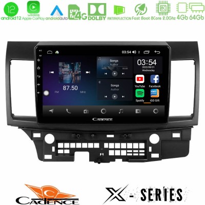 Cadence X Series Mitsubishi Lancer 2008 – 2015 8core Android12 4+64GB Navigation Multimedia Tablet 10
