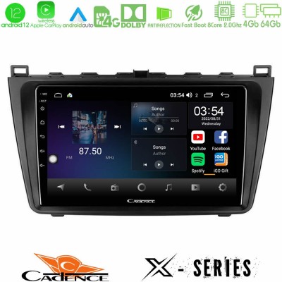 Cadence X Series Mazda 6 2008-2012 8core Android12 4+64GB Navigation Multimedia Tablet 9