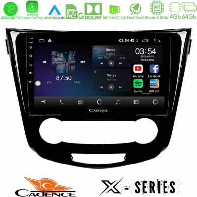 Cadence X Series Nissan Qashqai J11 (Manual A/C) 8core Android12 4+64GB Navigation Multimedia Tablet 10