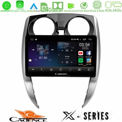 Cadence X Series Nissan Note 2013-2018 8core Android12 4+64GB Navigation Multimedia Tablet 10