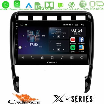 Cadence X Series Porsche Cayenne 2003-2010 8core Android12 4+64GB Navigation Multimedia Tablet 9