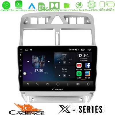 Cadence X Series Peugeot 307 2002-2008 8core Android12 4+64GB Navigation Multimedia Tablet 9
