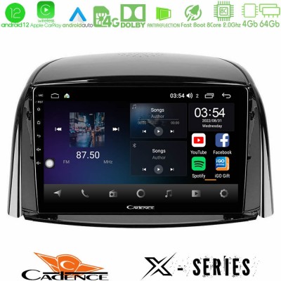 Cadence X Series Renault Koleos 2007-2015 8Core Android12 4+64GB Navigation Multimedia Tablet 9