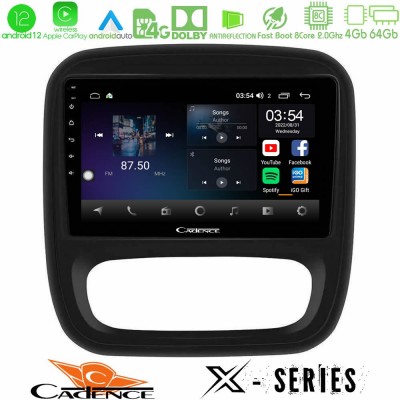 Cadence X Series Renault/Nissan/Opel/Fiat 8core Android12 4+64GB Navigation Multimedia Tablet 9
