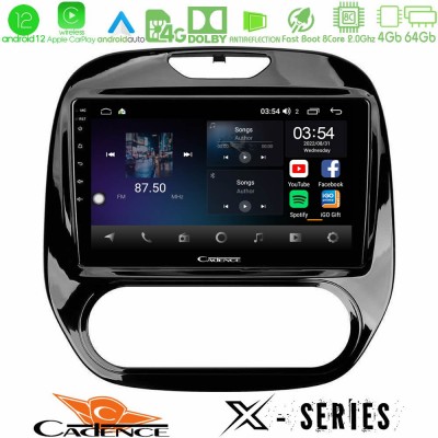 Cadence X Series Renault Captur 2013-2019 (Manual AC) 8core Android12 4+64GB Navigation Multimedia Tablet 9