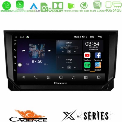 Cadence X Series Seat Arona/Ibiza 8core Android12 4+64GB Navigation Multimedia Tablet 9