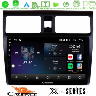 Cadence X Series Suzuki Swift 2005-2010 8core Android12 4+64GB Navigation Multimedia Tablet 10