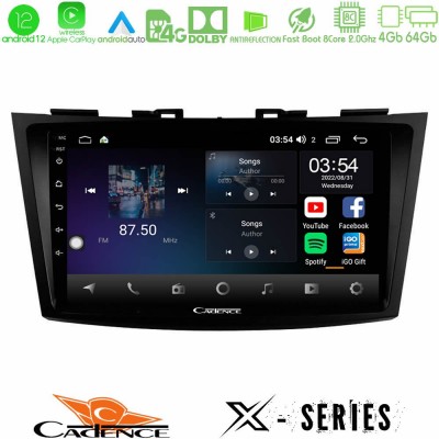 Cadence X Series Suzuki Swift 2011-2016 8core Android12 4+64GB Navigation Multimedia Tablet 9