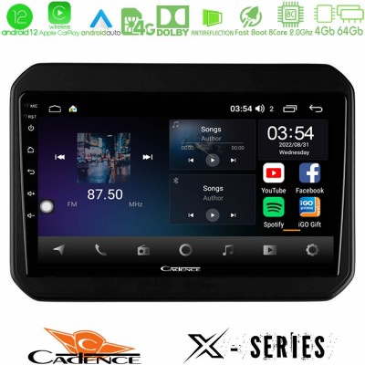 Cadence X Series Suzuki Ignis 8core Android12 4+64GB Navigation Multimedia Tablet 9