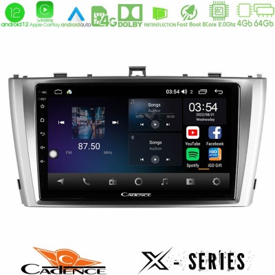 Cadence X Series Toyota Avensis T27 8core Android12 4+64GB Navigation Multimedia Tablet 9