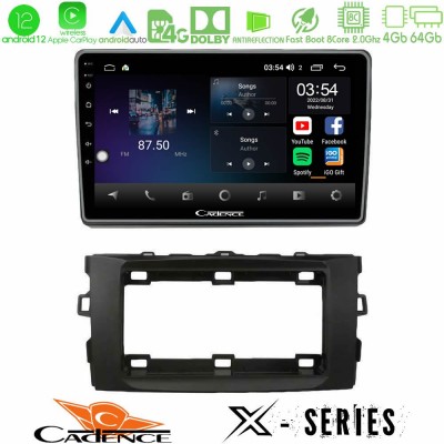 Cadence X Series Toyota Auris 2013-2016 8core Android12 4+64GB Navigation Multimedia Tablet 10
