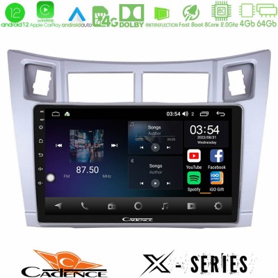 Cadence X Series Toyota Yaris 8core Android12 4+64GB Navigation Multimedia Tablet 9