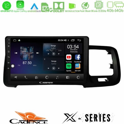 Cadence X Series Volvo S60 2010-2018 8core Android12 4+64GB Navigation Multimedia Tablet 9