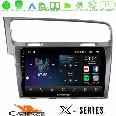 Cadence X Series VW GOLF 7 8core Android12 4+64GB Navigation Multimedia Tablet 10