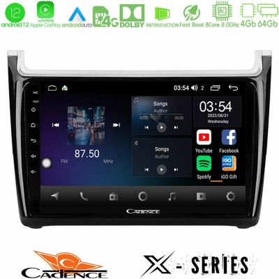 Cadence X Series Vw Polo 8core Android12 4+64GB Navigation Multimedia Tablet 9
