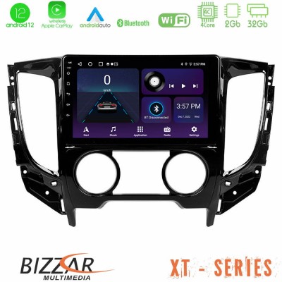Bizzar XT Series Mitsubishi L200 2016-> & Fiat Fullback (Manual A/C) 4Core Android12 2+32GB Navigation Multimedia Tablet 9