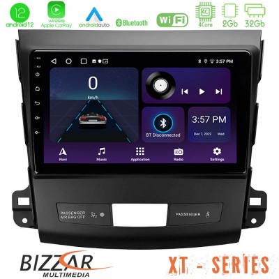 Bizzar XT Series Mitsubishi Outlander/Citroen C-Crosser/Peugeot 4007 4Core Android12 2+32GB Navigation Multimedia Tablet 9