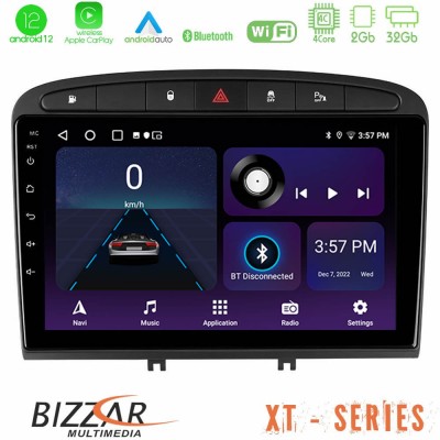 Bizzar XT Series Peugeot 308/RCZ 4Core Android12 2+32GB Navigation Multimedia Tablet 9