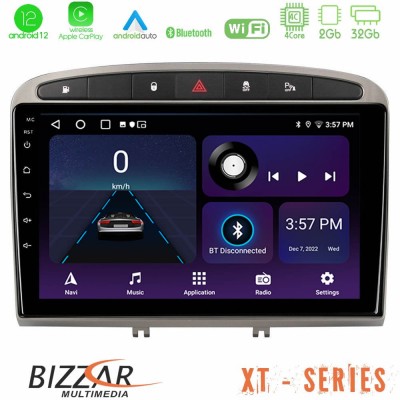 Bizzar XT Series Peugeot 308/RCZ 4Core Android12 2+32GB Navigation Multimedia Tablet 9