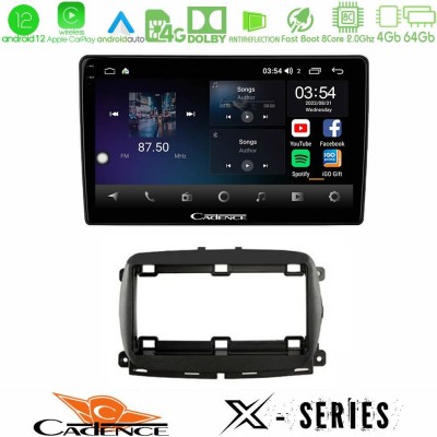 Cadence X Series  Fiat 500 2016> 8core Android12 4+64GB Navigation Multimedia Tablet 9
