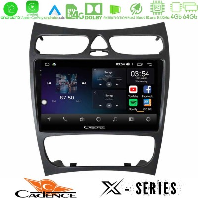 Cadence X Series Mercedes CLK Class W209 2000-2004 8core Android12 4+64GB Navigation Multimedia Tablet 9