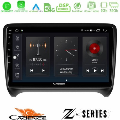 Cadence Z Series Audi TT B7 8core Android12 2+32GB Navigation Multimedia Tablet 9
