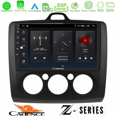 Cadence Z Series Ford Focus Manual AC 8core Android12 2+32GB Navigation Multimedia Tablet 9