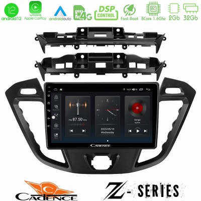 Cadence Z Series Ford Transit Custom/Tourneo Custom 8core Android12 2+32GB Navigation Multimedia Tablet 9