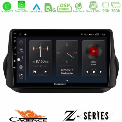 Cadence Z Series Fiat Fiorino/Citroen Nemo/Peugeot Bipper 8core Android12 2+32GB Navigation Multimedia Tablet 9