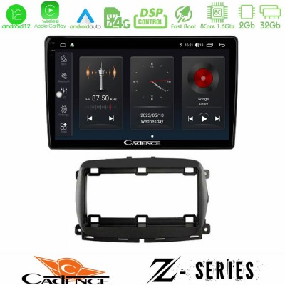 Cadence Z Series  Fiat 500 2016> 8core Android12 2+32GB Navigation Multimedia Tablet 9