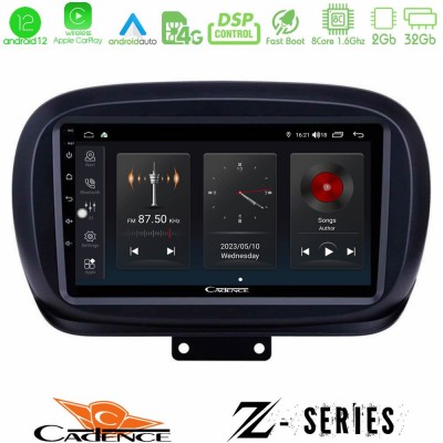 Cadence Z Series Fiat 500X 8core Android12 2+32GB Navigation Multimedia Tablet 9