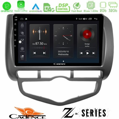 Cadence Z Series Honda Jazz 2002-2008 (Auto A/C) 8core Android12 2+32GB Navigation Multimedia Tablet 9