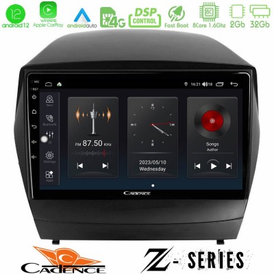 Cadence Z Series Hyundai IX35 Auto A/C 8core Android12 2+32GB Navigation Multimedia Tablet 9