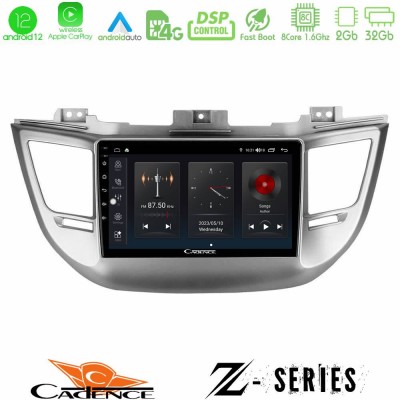 Cadence Z Series Hyundai Tucson 2015-2018 8Core Android12 2+32GB Navigation Multimedia Tablet 9