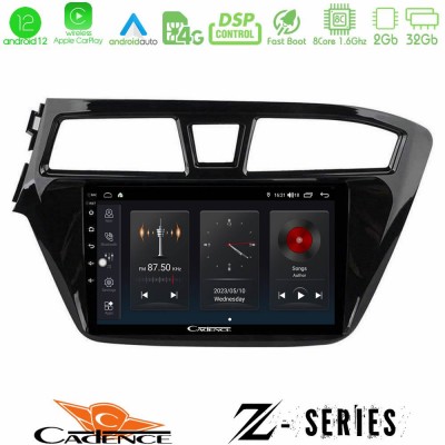Cadence Z Series Hyundai i20 2014-2018 8core Android12 2+32GB Navigation Multimedia Tablet 9