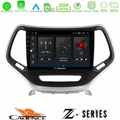 Cadence Z Series Jeep Cherokee 2014-2019 8core Android12 2+32GB Navigation Multimedia Tablet 9