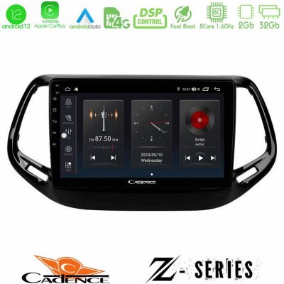 Cadence Z Series Jeep Compass 2017> 8core Android12 2+32GB Navigation Multimedia Tablet 10
