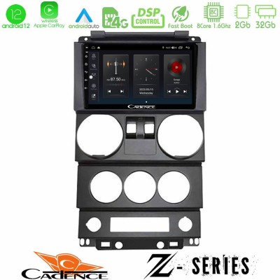Cadence Z Series Jeep Wrangler 2Door 2008-2010 8core Android12 2+32GB Navigation Multimedia Tablet 9