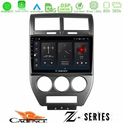 Cadence Z Series Jeep Compass/Patriot 2007-2008 8core Android12 2+32GB Navigation Multimedia Tablet 10