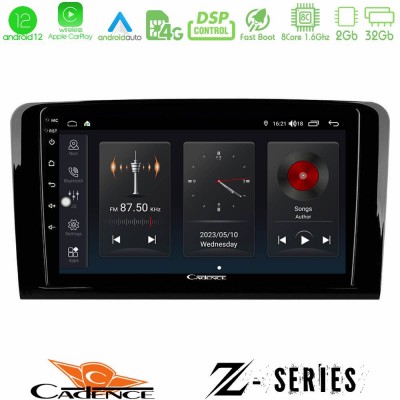 Cadence Z Series Mercedes ML/GL Class 8core Android12 2+32GB Navigation Multimedia Tablet 9