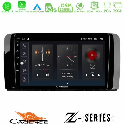 Cadence Z Series Mercedes R Class 8core Android12 2+32GB Navigation Multimedia Tablet 9