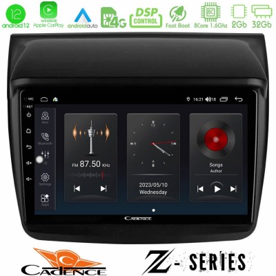 Cadence Z Series Mitsubishi L200 8core Android12 2+32GB Navigation Multimedia Tablet 9