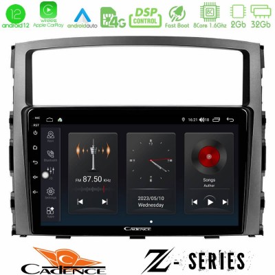 Cadence Z Series Mitsubishi Pajero 2008-2009 8core Android12 2+32GB Navigation Multimedia Tablet 9