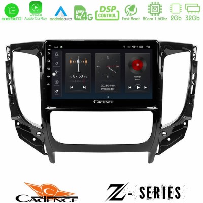 Cadence Z Series Mitsubishi L200 2016-> & Fiat Fullback (Auto A/C) 8core Android12 2+32GB Navigation Multimedia Tablet 9