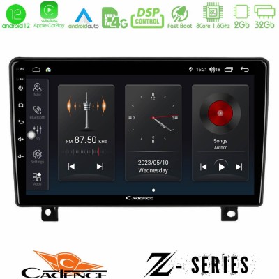Cadence Z Series Opel Astra H 8Core Android12 2+32GB Navigation Multimedia Tablet 9